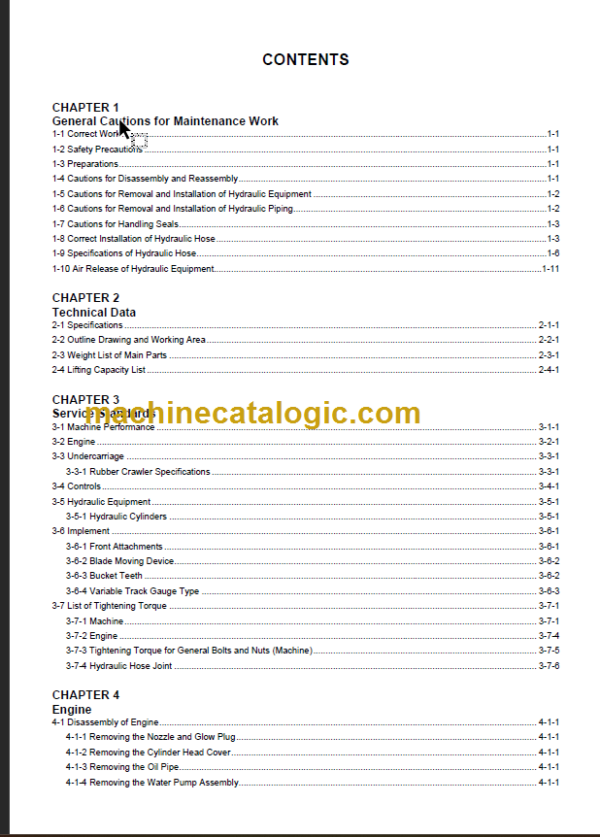 YANMAR TC08 SERVICE MANUAL