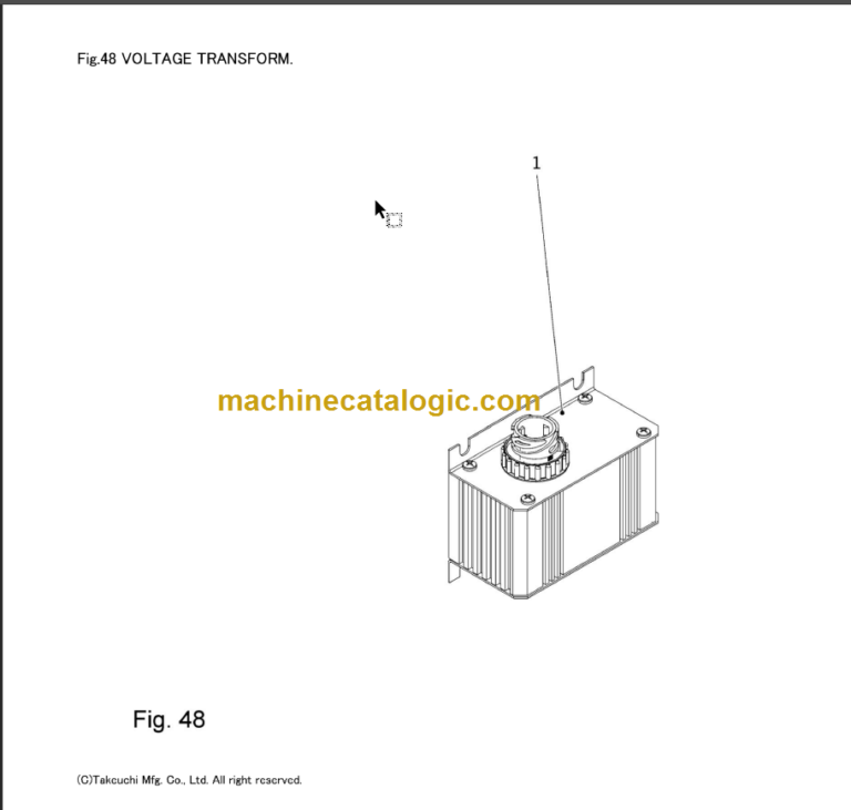 TAKEUCHI TB2150 Compact Excavator Parts Manual Engine