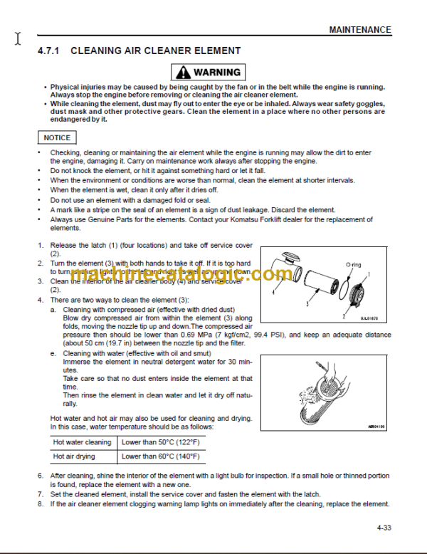 KOMATSU FD150 160E-8 OPERATION MANUAL