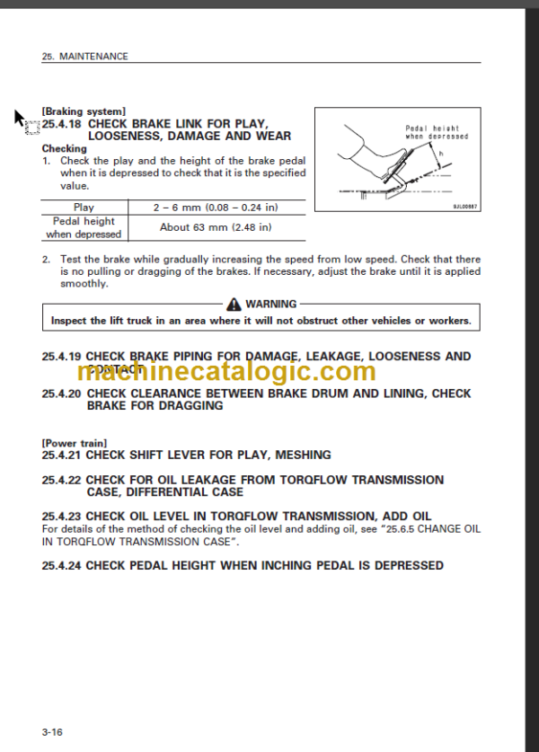 KOMATSU FD150E-7 FD160E-7 OPERATION MANUAL