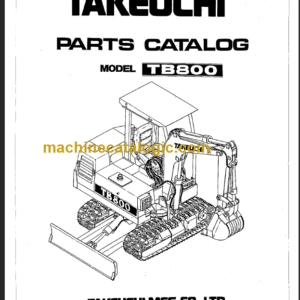 TAKEUCHI TB800 Compact Excavator Parts Manual