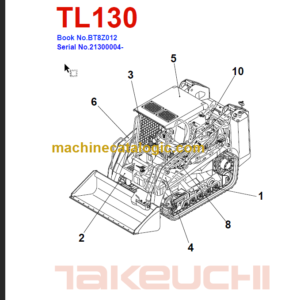 TAKEUCHI TL130 BT8Z012 CRAWLER LOADER PARTS MANUAL