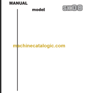 YANMAR SK08 SERVICE MANUAL