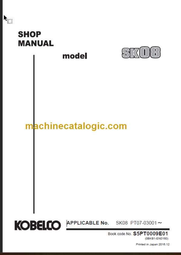 YANMAR SK08 SERVICE MANUAL