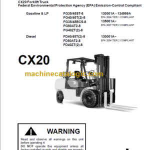 KOMATSU CX20 PARTS MANUAL