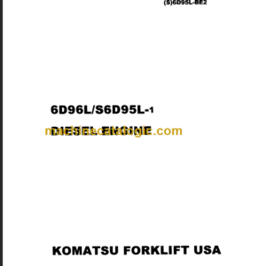 KOMATSU 6D96L S6D95L-1 SHOP MANUAL