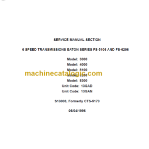 EATON FS-5106 AND FS-6206 SERVICE MANUAL