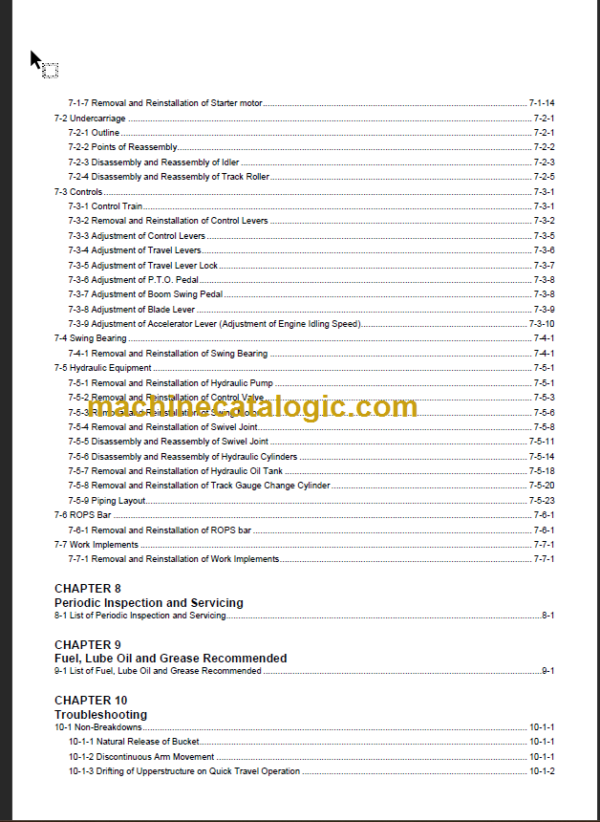 YANMAR SK08 SERVICE MANUAL