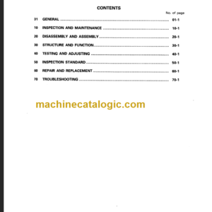 KOMATSU 6D96L S6D95L-1 SHOP MANUAL