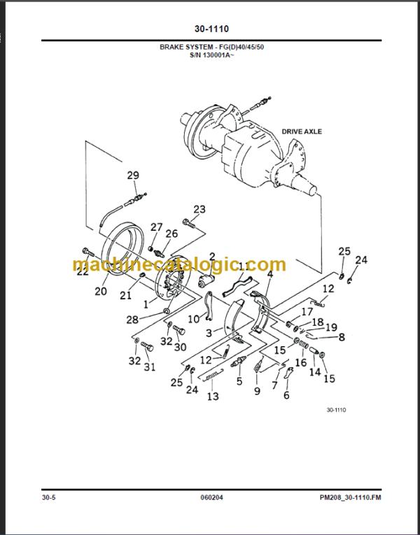 KOMATSU CX20 PARTS MANUAL