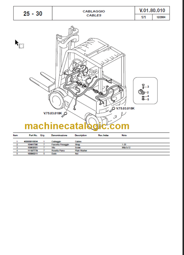 KOMATSU FB30H-2R PARTS CATALOGUE