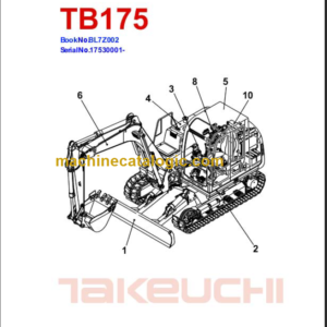 TAKEUCHI TB175 BL7Z002 PARTS MANUAL