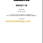 KOMATSU MWQ07-3R PARTS CATALOGUE