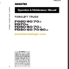 KOMATSU FD50 60 70 80 OPERATION MANUAL