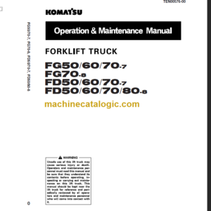 KOMATSU FD50 60 70 80 OPERATION MANUAL