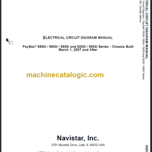 NAVISTAR 5500i-5600i-5900i-9200i-9900i Series ELECTRICAL CIRCUIT DIAGRAM MANUAL