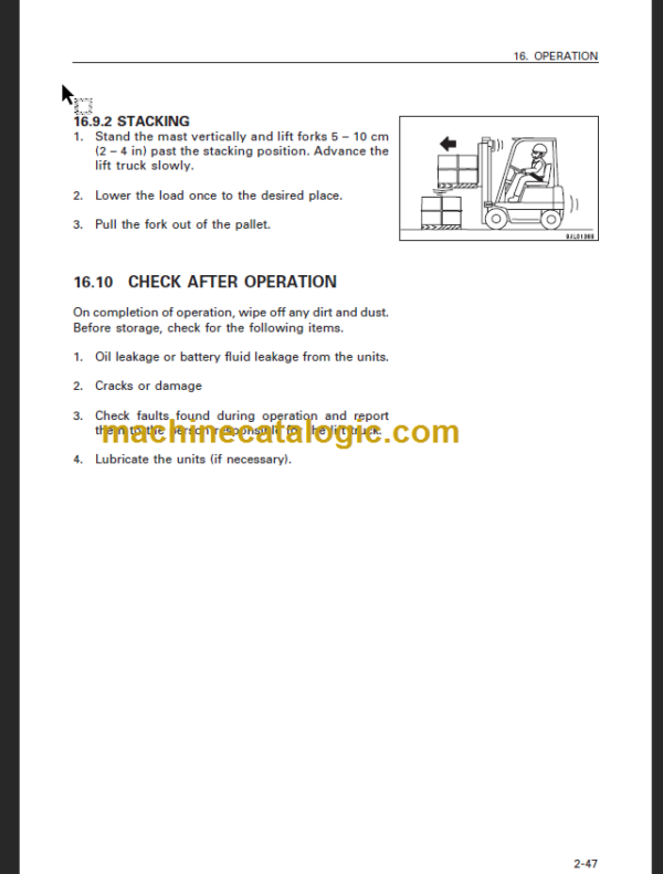 KOMATSU FD50 60 70 80 OPERATION MANUAL