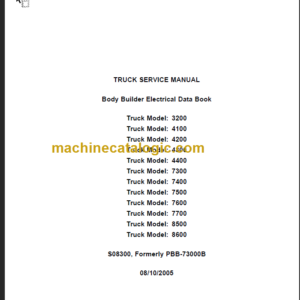 NAVISTAR S08300 ELECTRICAL DATA BOOK SERVICE MANUAL