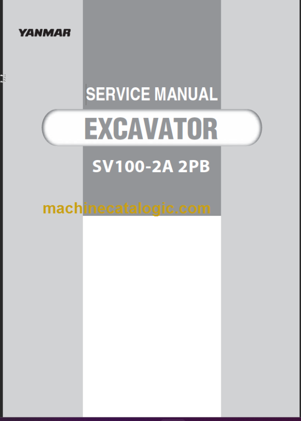 YANMAR SV100-2A-2PB SERVICE MANUAL