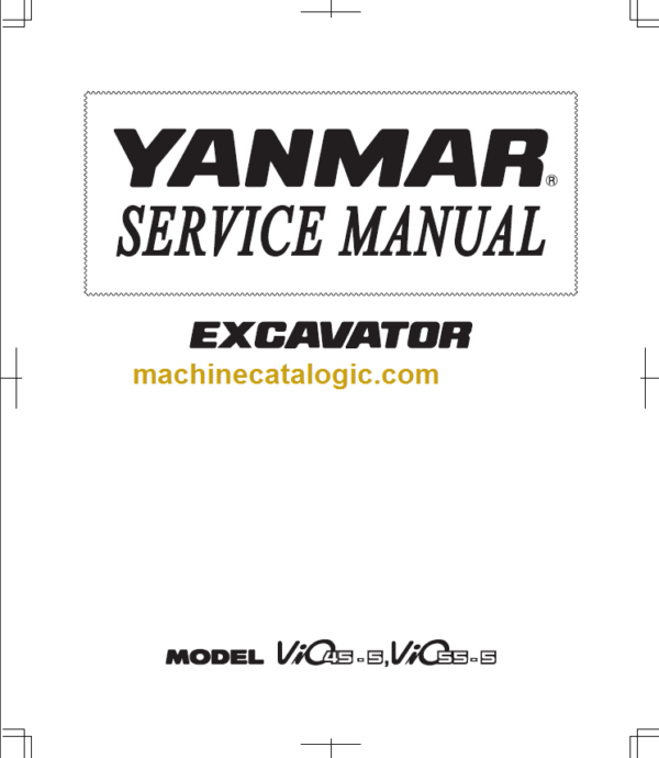 YANMAR ViO45-5 ViO55-5 SERVICE MANUAL