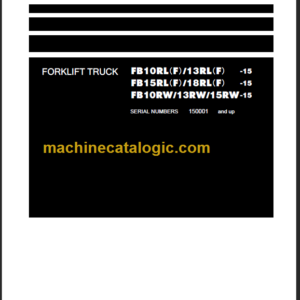 KOMATSU FB10RW 13RW 15RW-15 SHOP MANUAL