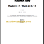 KOMATSU MWQ20-1R MWQ20S-1R PARTS CATALOGUE