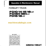KOMATSU FD15 18-17 OPERATION MANUAL
