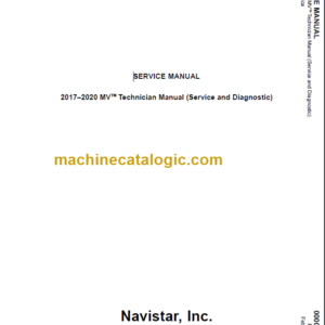 NAVISTAR MV TECHNICIAN-SERVICE-DIAGNOSTIC MANUAL