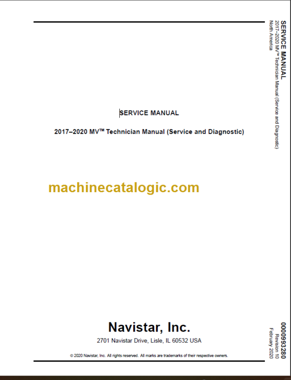 NAVISTAR MV TECHNICIAN-SERVICE-DIAGNOSTIC MANUAL
