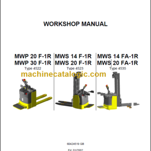 KOMATSU MWS14F-1R MWS20F-1R WORKSHOP MANUAL