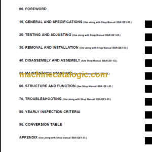 KOMATSU FB15HB-12 SHOP MANUAL