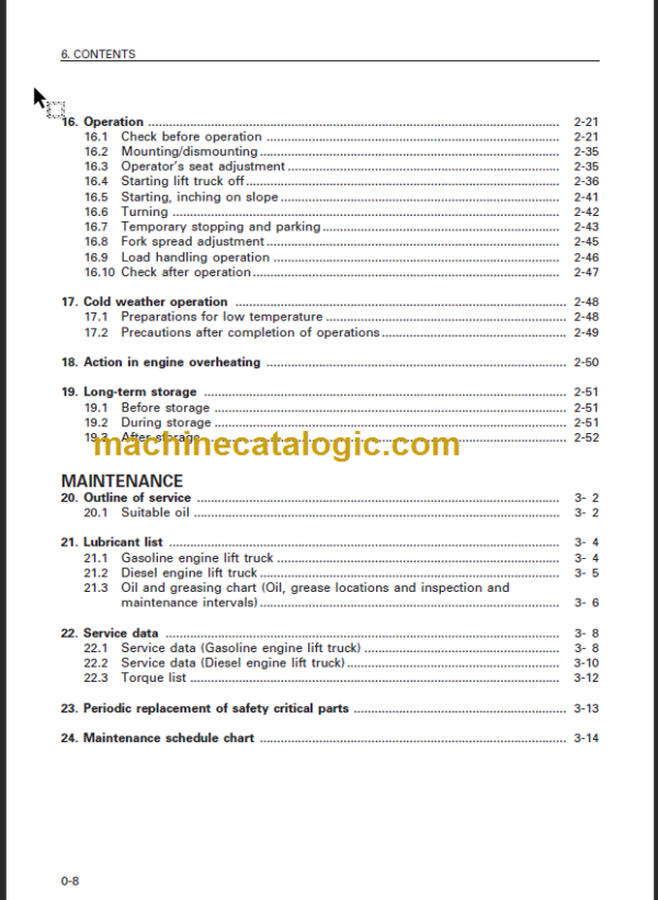 KOMATSU FG50 60 70-7 OPERATION MANUAL