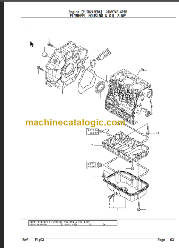 TAKEUCHI TB216 MINI Excavator Parts Manual
