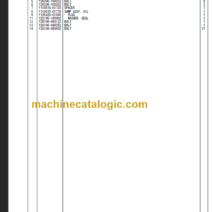 TAKEUCHI TB216 MINI Excavator Parts Manual