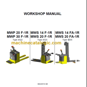 KOMATSU MWS14FA-1R MWS20FA-1R WORKSHOP MANUAL