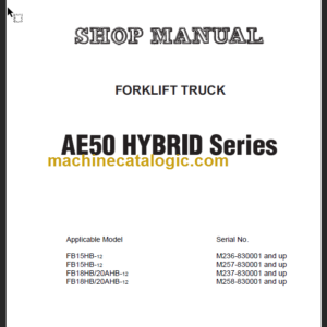 KOMATSU FB18HB 20AHB-12 SHOP MANUAL