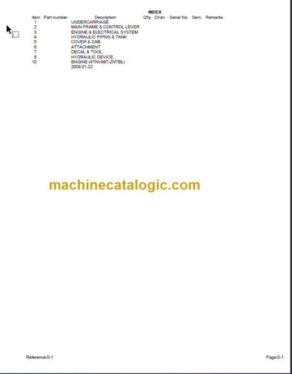 TAKEUCHI TL240 BU2Z002-1 PARTS MANUAL