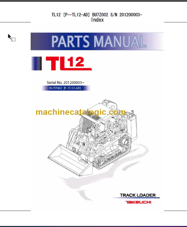 TAKEUCHI TL12 (P-TL12-AD) PARTS MANUAL