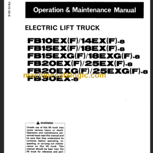 KOMATSU FB10EX 14EX 15EX 18EX OPERATION MANUAL