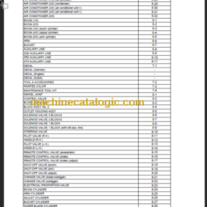 TAKEUCHI TB1160W Hydraulic Excavator Parts Manual