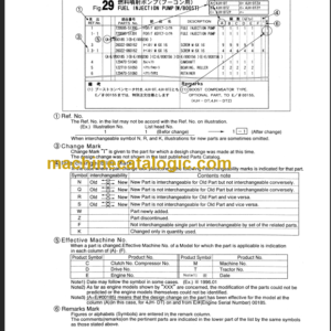 TAKEUCHI TB210R Mini Excavator Parts Manual ENGINE