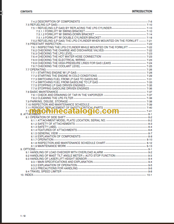 KOMATSU FD10 15 18 OPERATION MANUAL