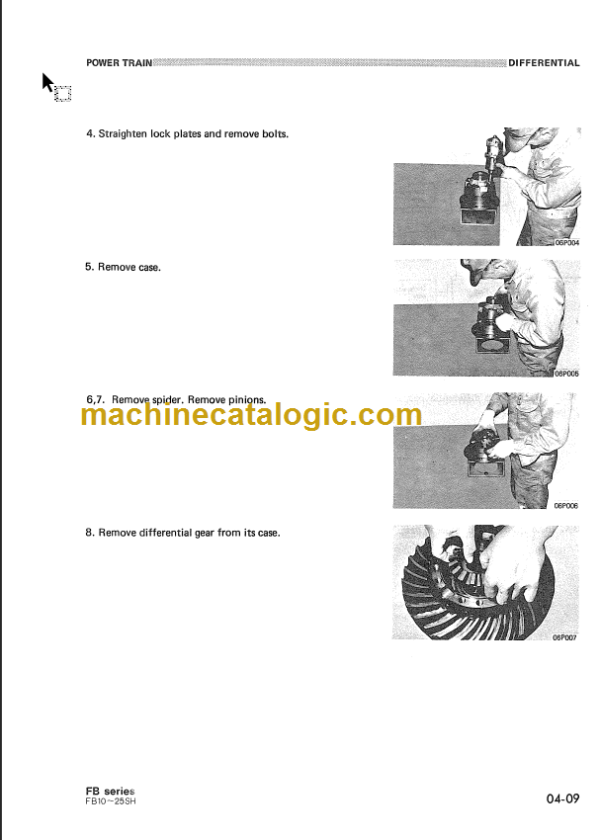 KOMATSU FB10 15SH SHOP MANUAL