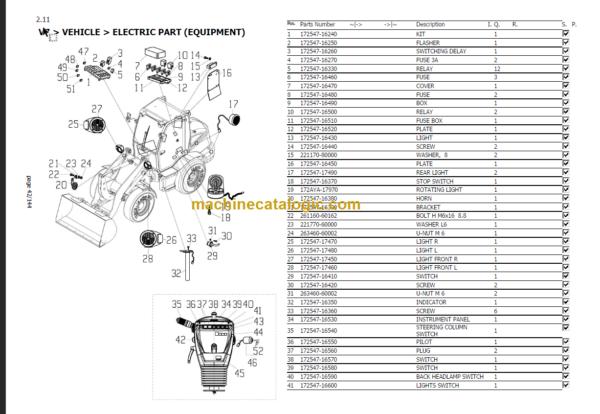 YANMAR V7-1 PARTS CATALOG