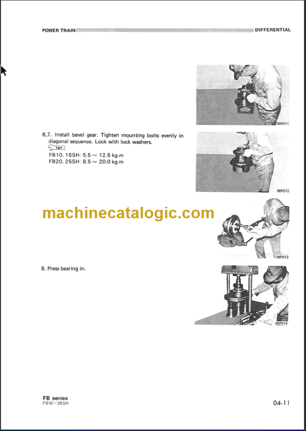 KOMATSU FB10 15SH SHOP MANUAL