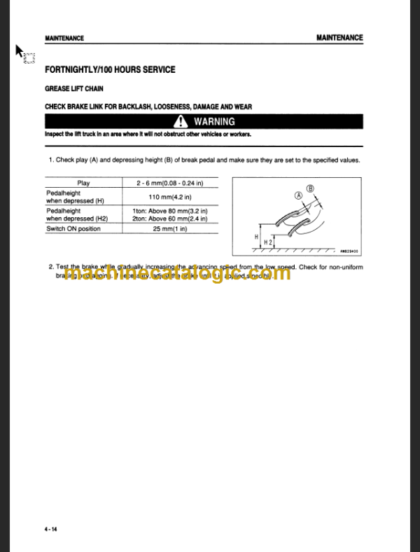 KOMATSU FB10EX 14EX 15EX 18EX OPERATION MANUAL