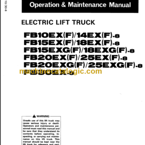 KOMATSU FB20EX 25EX OPERATION MANUAL