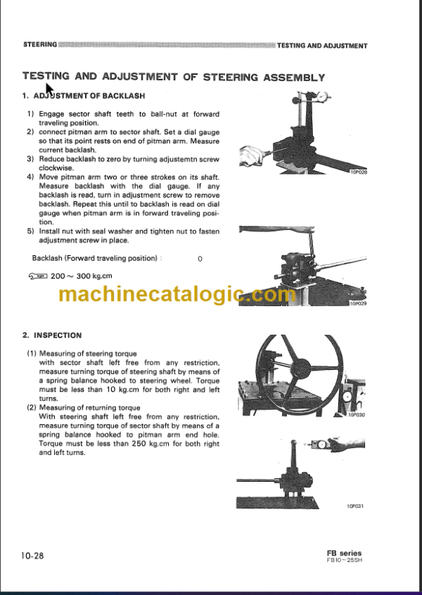 KOMATSU FB20 25SH SHOP MANUAL