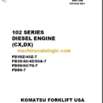 KOMATSU 50 60 70-7 SHOP MANUAL