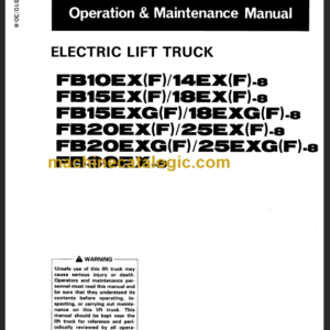 KOMATSU FB30EX-8 OPERATION MANUAL